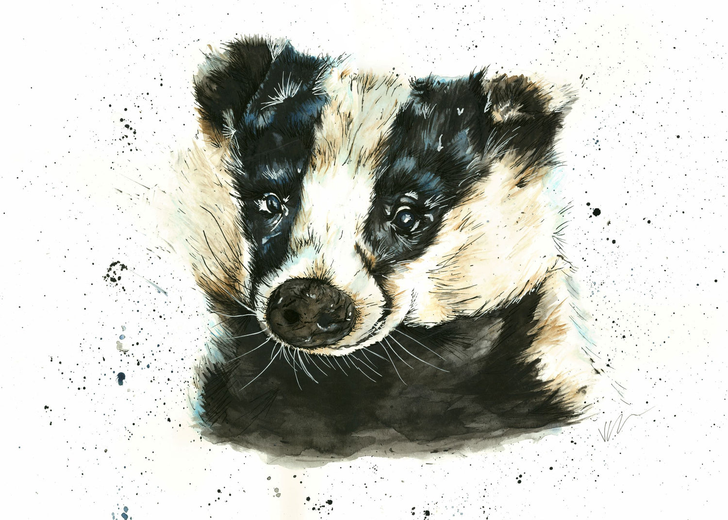 Cedric the Badger Watercolour