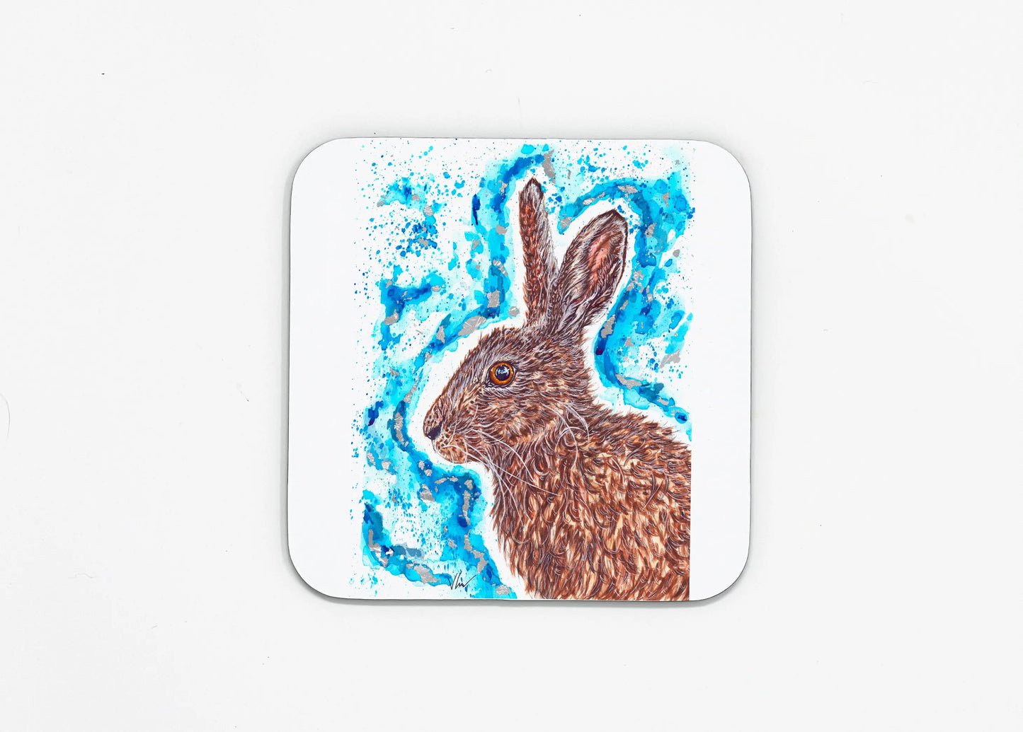 Luna the Hare Patronus Coaster Victoria Gordon Art Trade