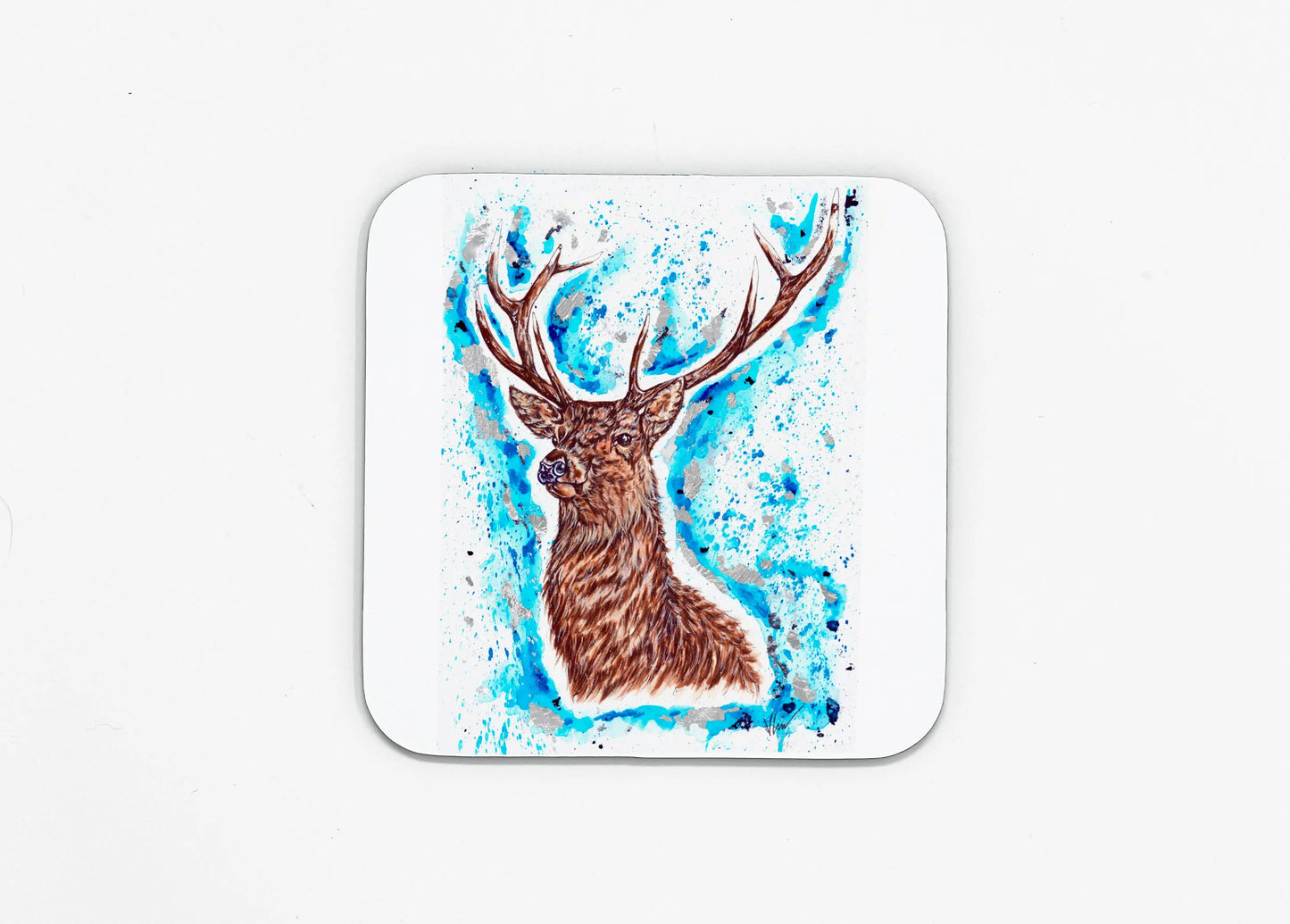 Prongs the Stag Patronus Coaster Victoria Gordon Art Trade