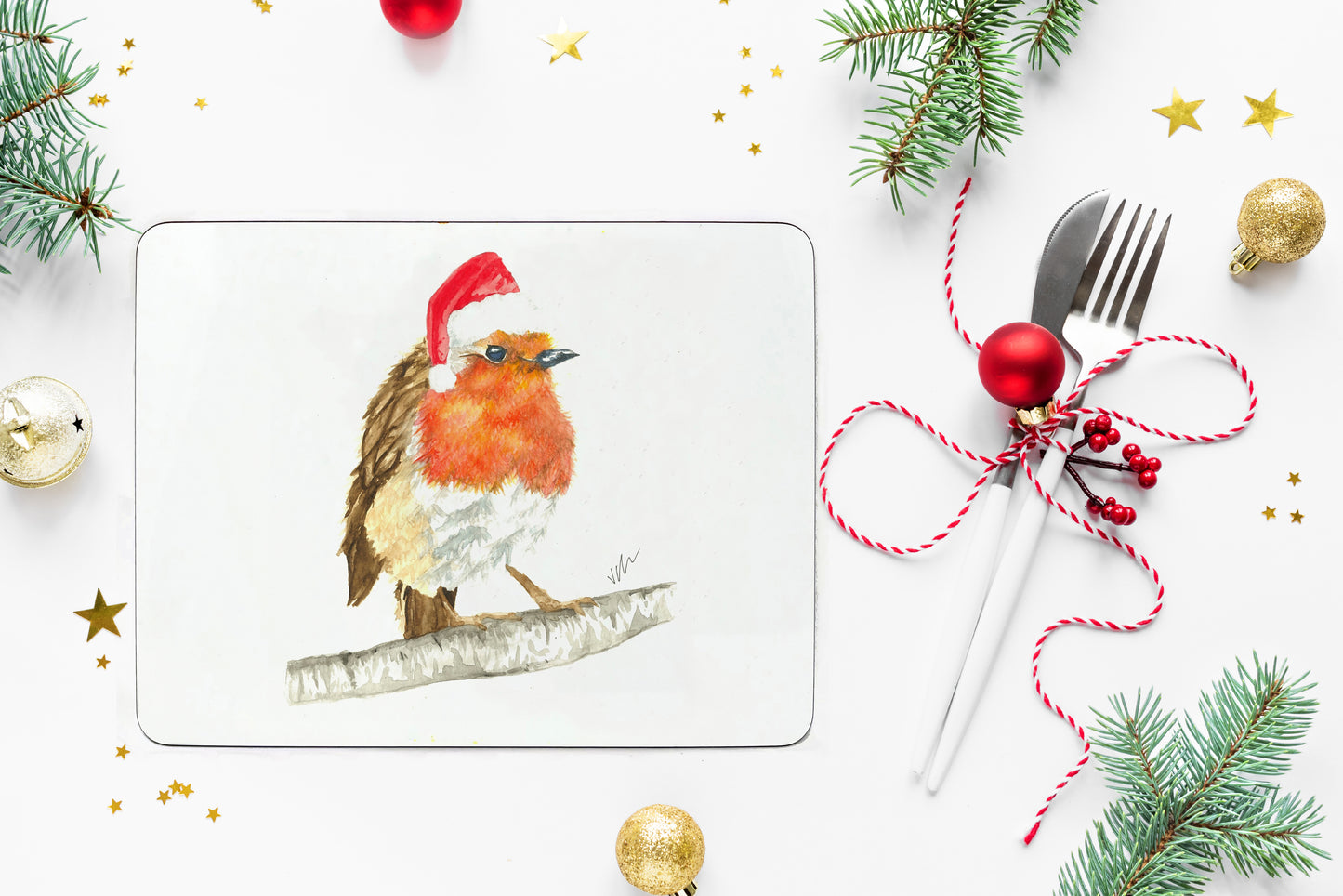 Rudolph the Robin Christmas Placemat - Seconds Sale