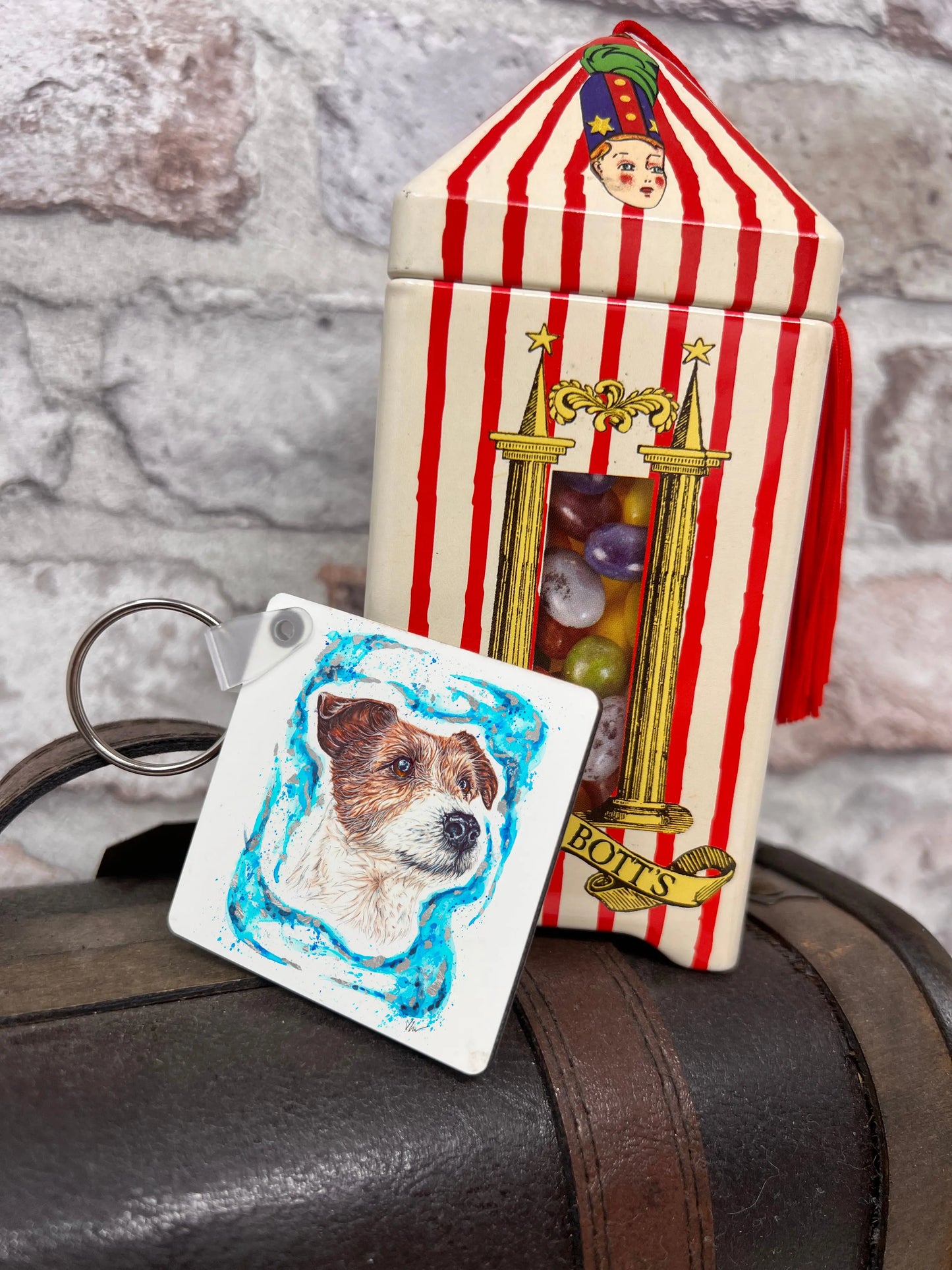 Rupert the Jack Russell Patronus Keyring Victoria Gordon Art Trade