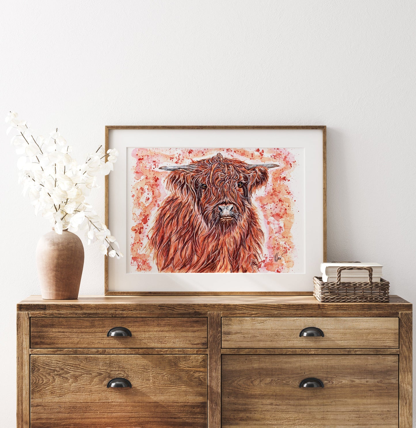 Heather the Highland Cow Print Victoria Gordon Art Trade