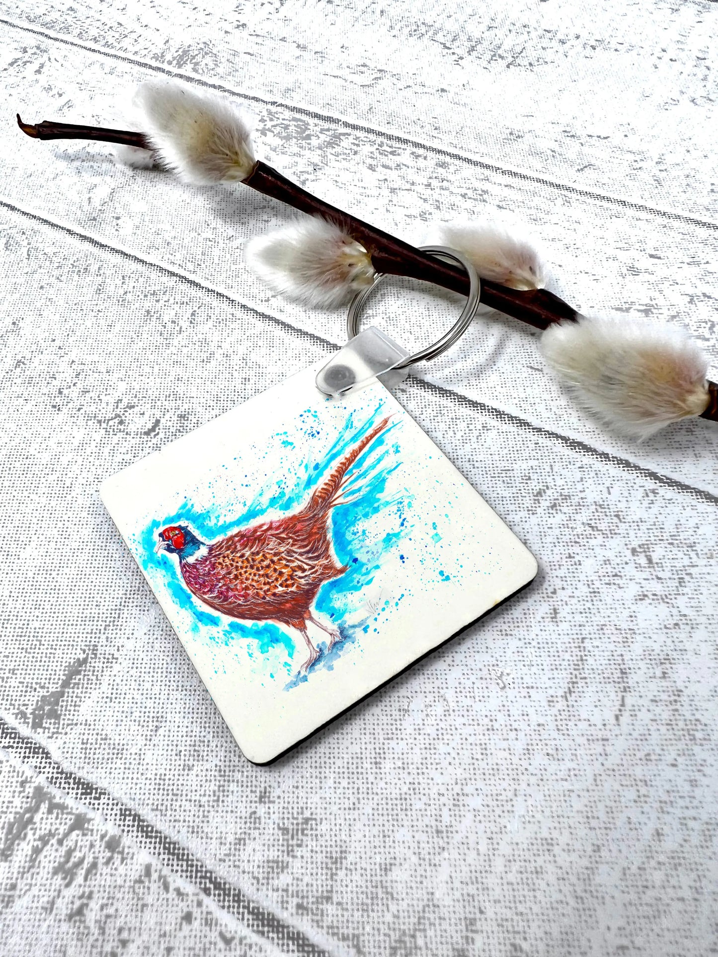 Patrick the Pheasant Keyring Victoria Gordon Art Trade
