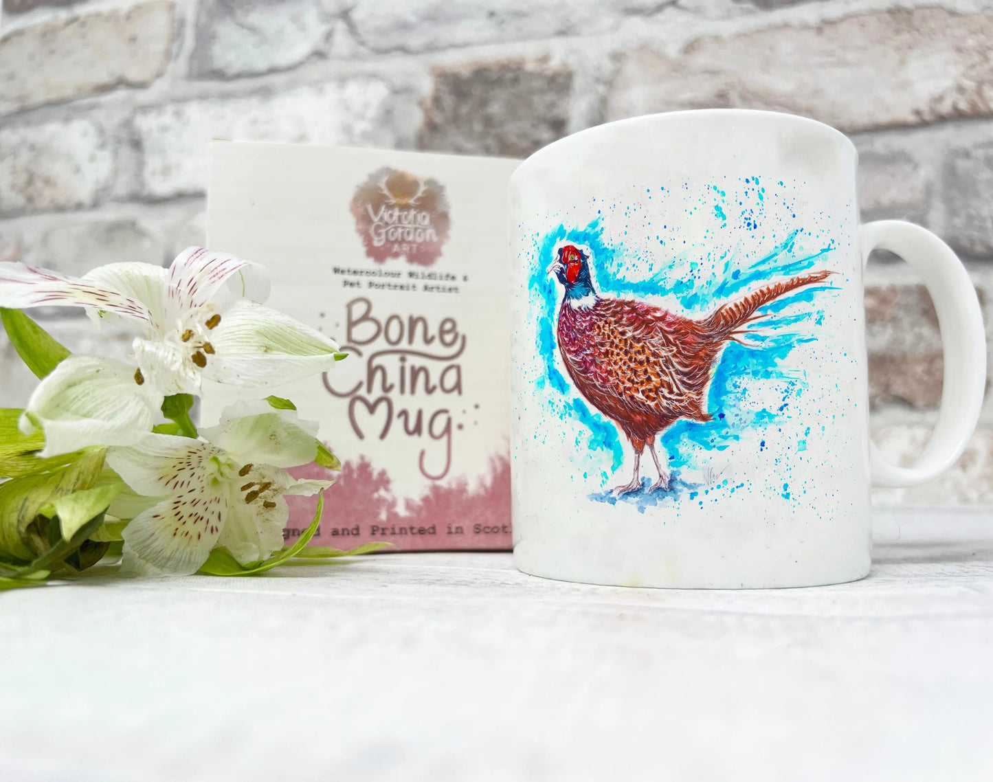 Patrick the Pheasant Bone China Mug Victoria Gordon Art Trade