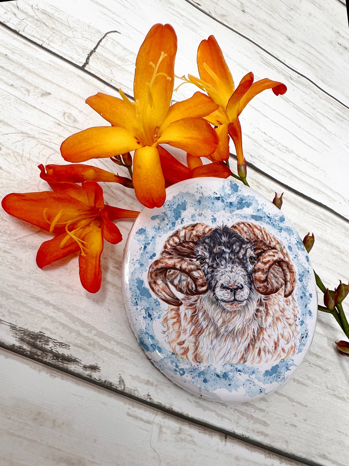 Ronny the Ram Magnet Victoria Gordon Art Trade