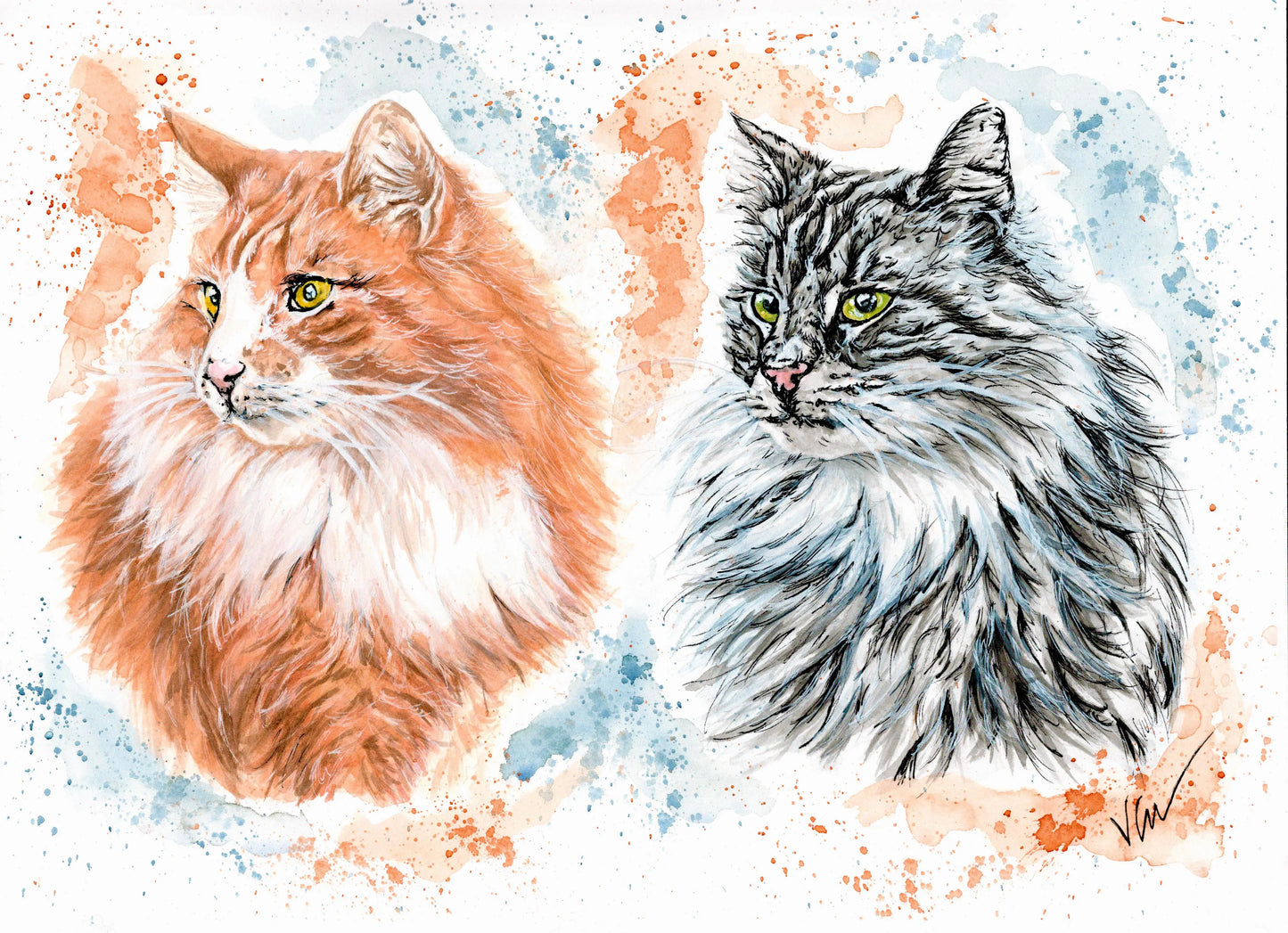 Illustration of contacting Victoria Gordon for pet portrait commission