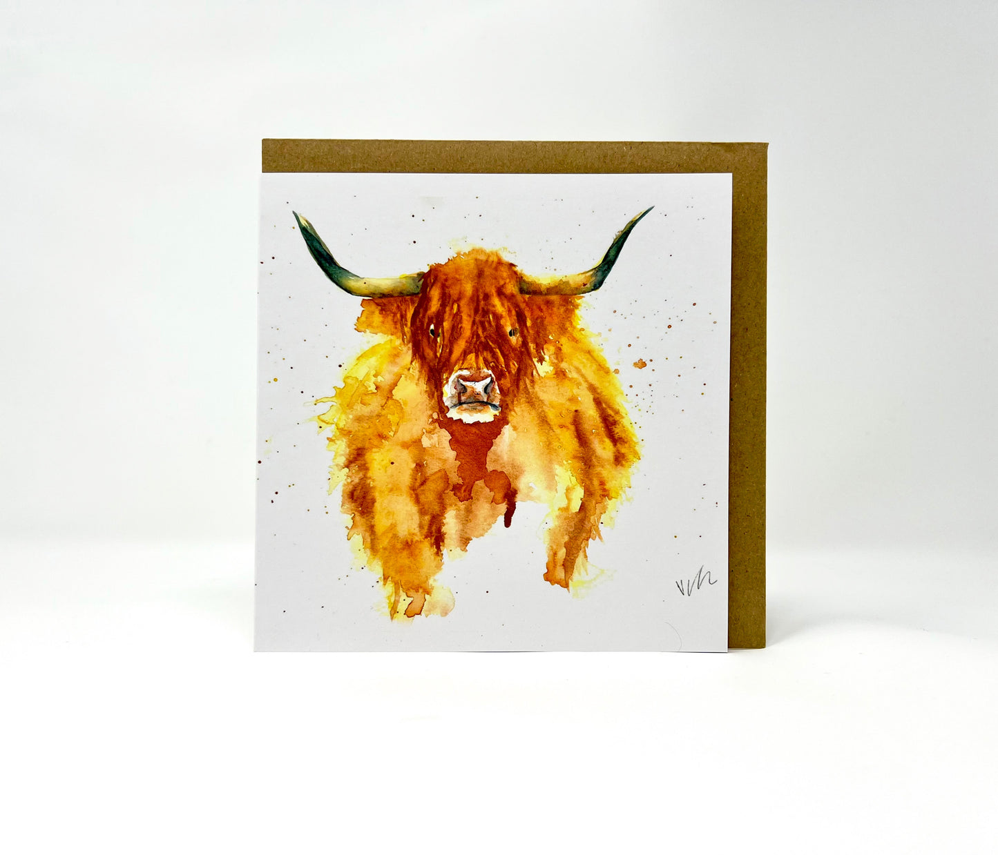 Hamish the Highland Cow Greetings Card Victoria Gordon Art Trade