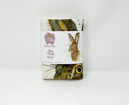 Harriett the Otter Cotton Tea Towel Victoria Gordon Art Trade