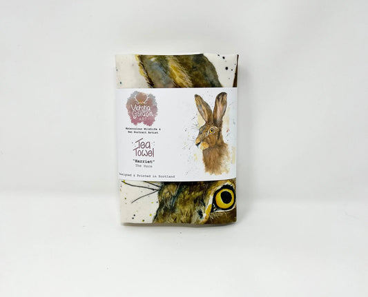 Harriett the Otter Cotton Tea Towel Victoria Gordon Art Trade