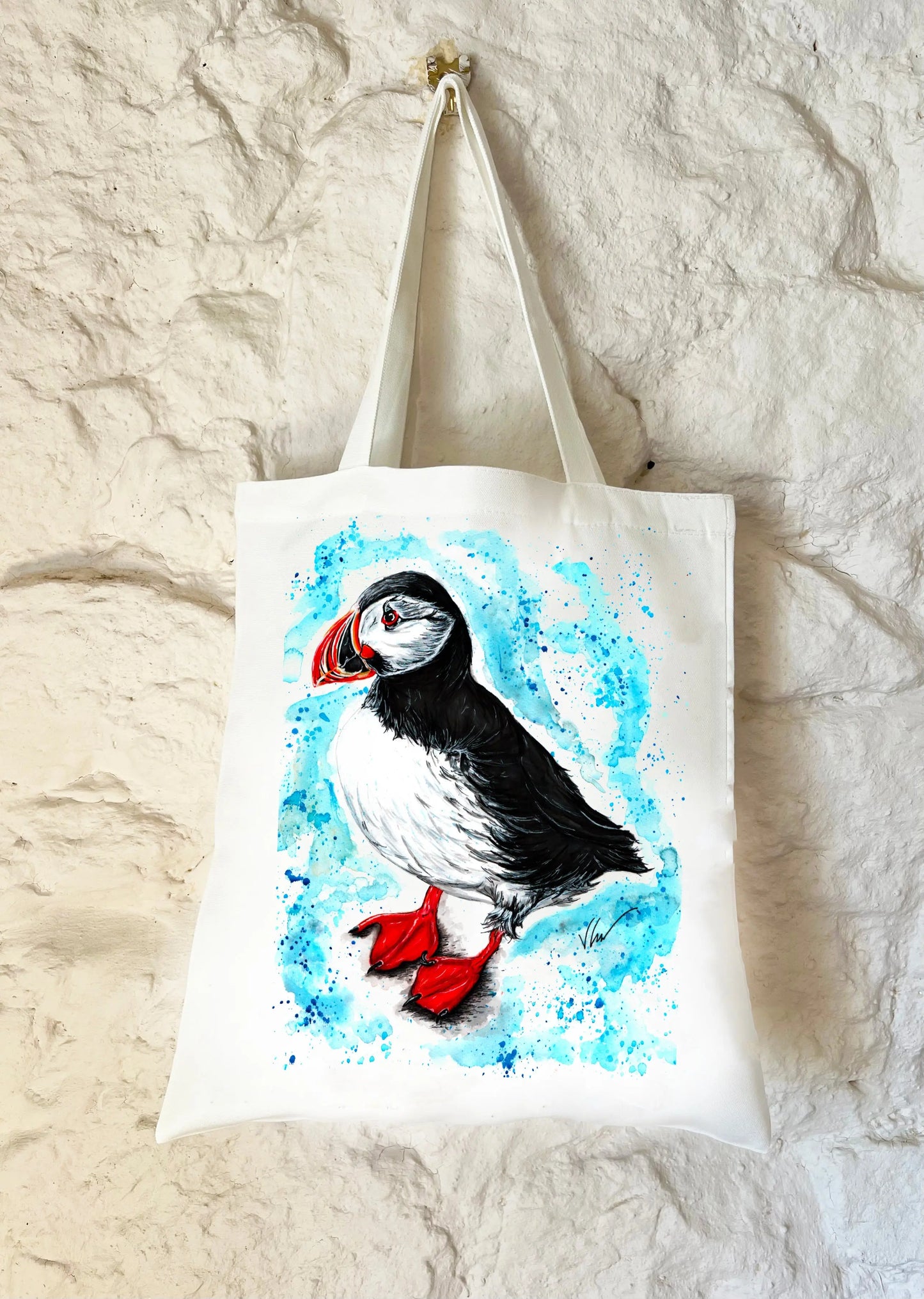 Piper the Puffin Tote Bag Victoria Gordon Art Trade