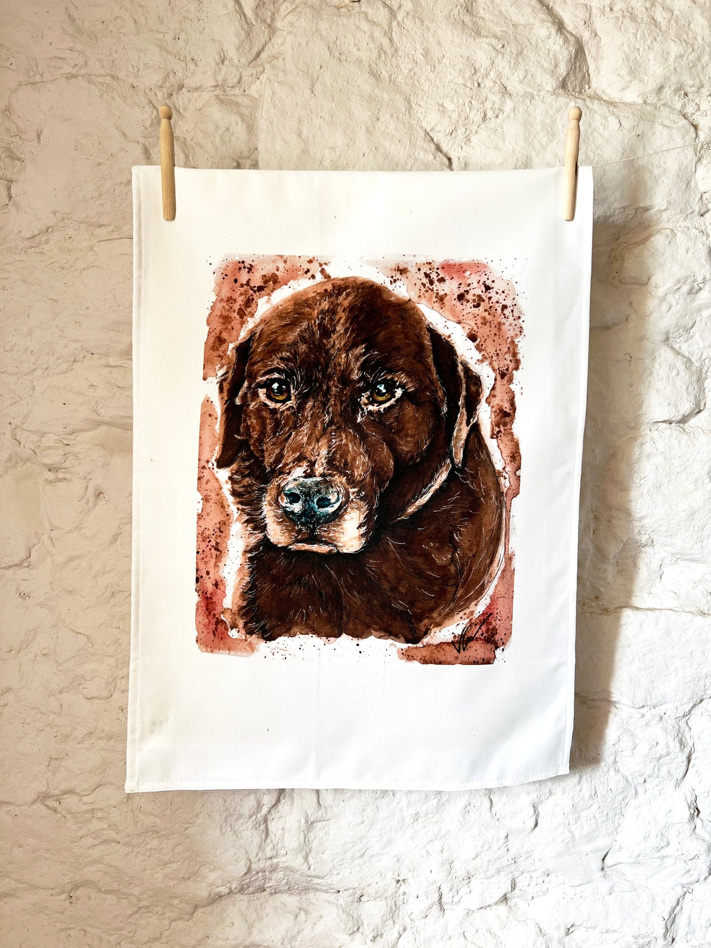 Bespoke Cotton Tea Towel Victoria Gordon Art