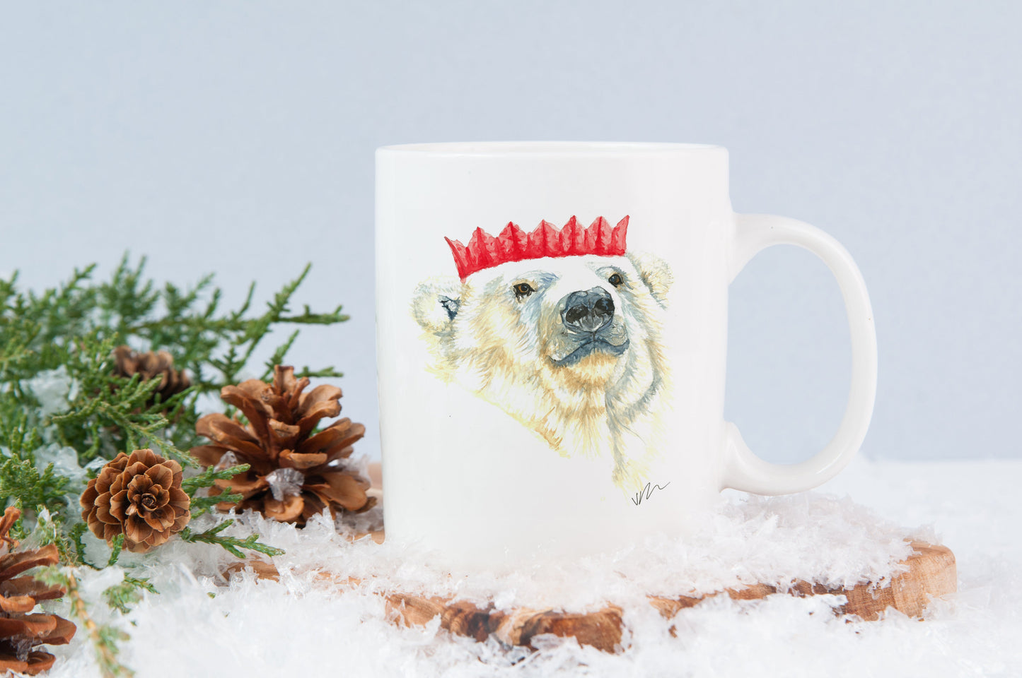 Blitzen the Bear Christmas Bone China Mug - Seconds Sale