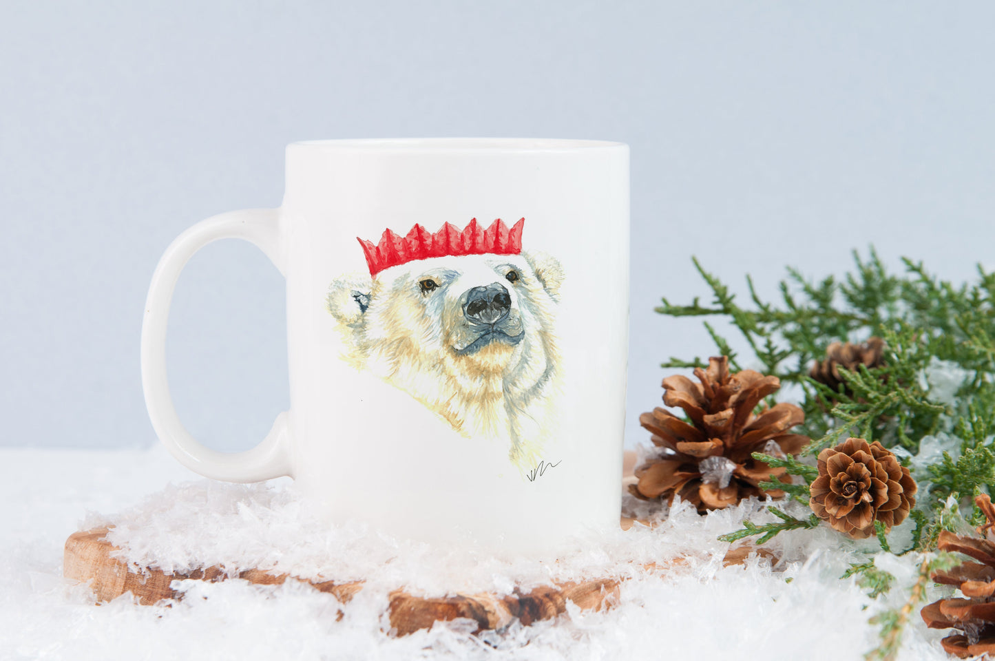 Blitzen the Bear Christmas Bone China Mug - Seconds Sale