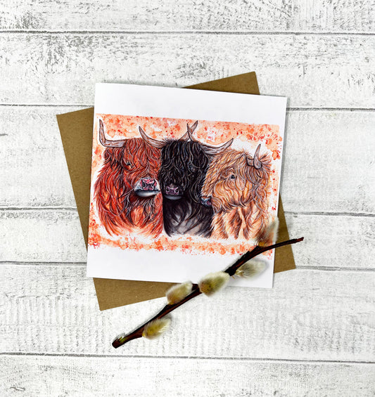 The Clan Greetings Card Victoria Gordon Art Trade