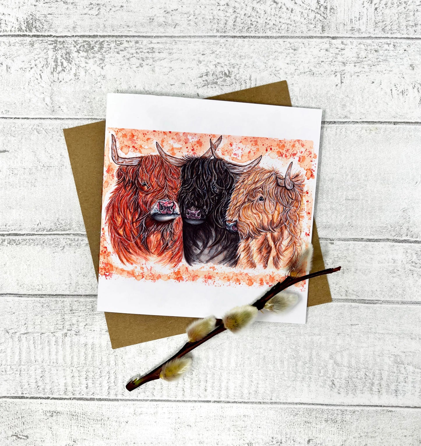 The Clan Greetings Card Victoria Gordon Art Trade