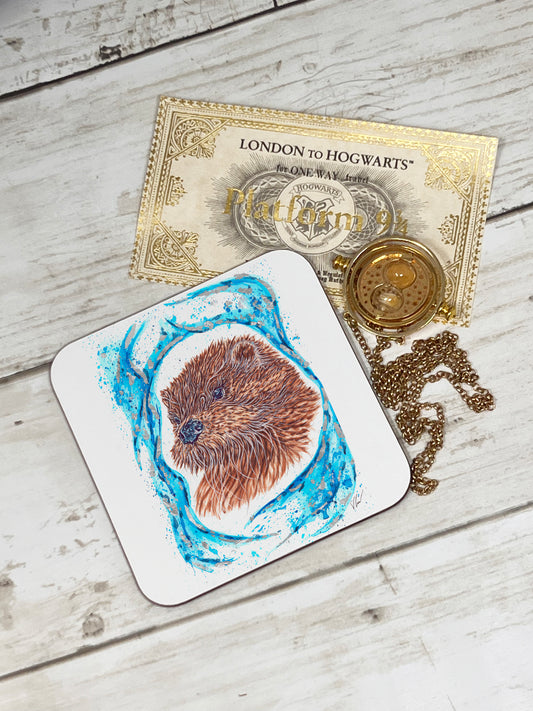 Hermy the Otter Patronus Coaster