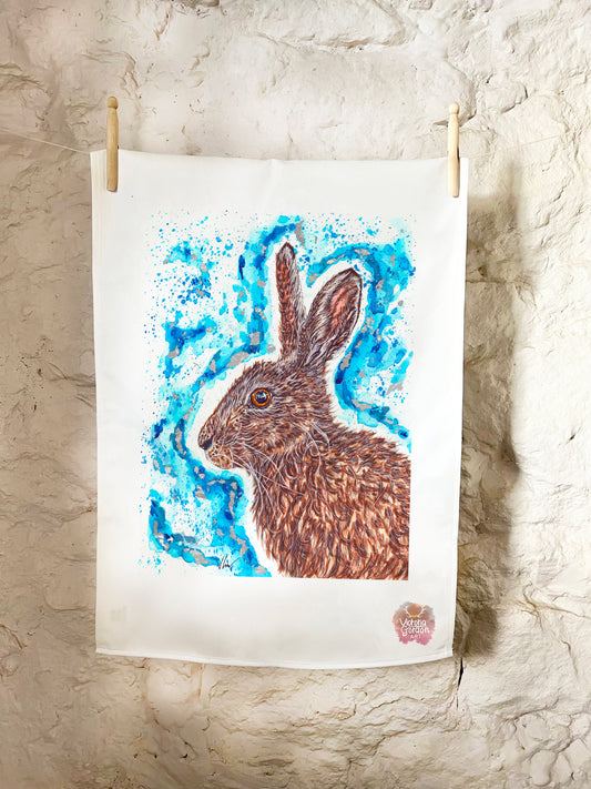 Luna the Hare Patronus Cotton Tea Towel