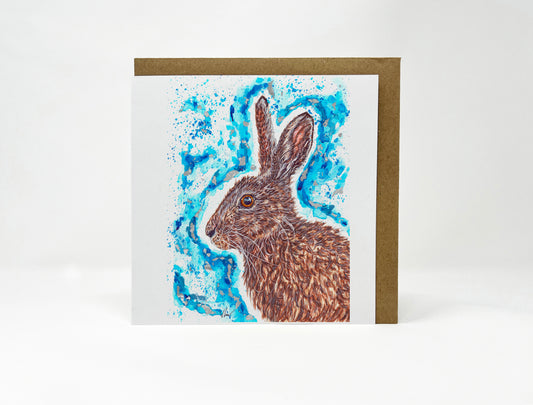 Luna the Hare Patronus Greetings Card