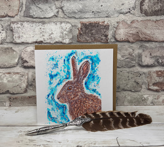 Luna the Hare Patronus Greetings Card
