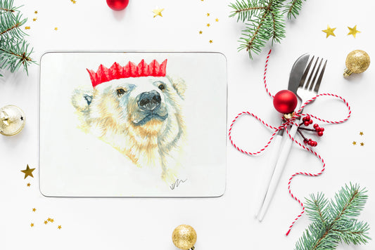 Blitzen the Bear Christmas Placemat - Seconds Sale