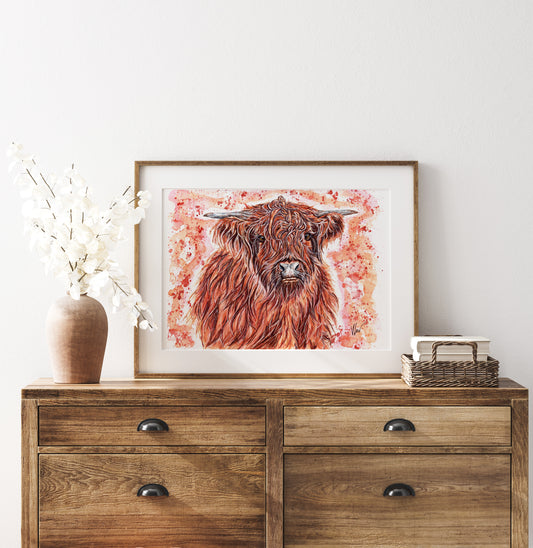 Heather the Highland Cow Print