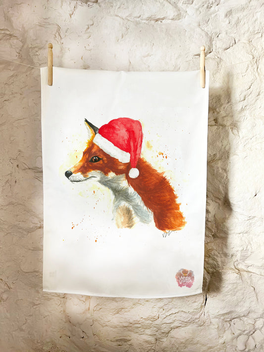 Vixen the Fox Christmas Tea Towel - Second Sale