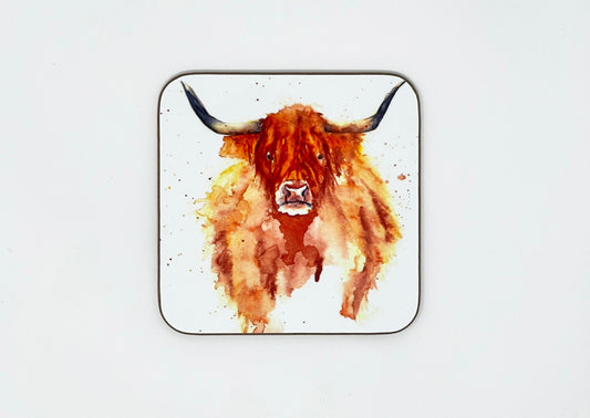 Hamish the Highland Cow Coaster