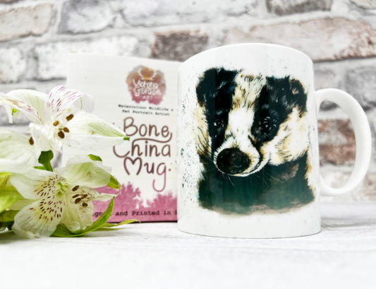 Cedric the Badger Bone China Mug