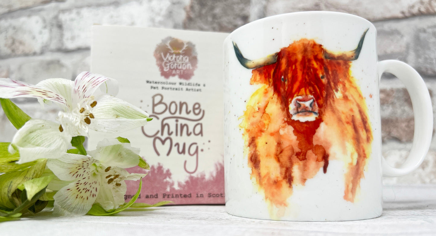 Hamish the Highland Cow Bone China Mug