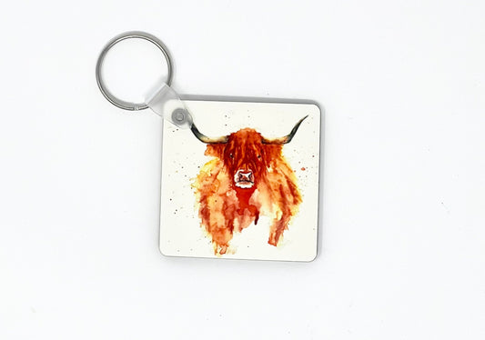 Hamish the Highland Cow Keyring