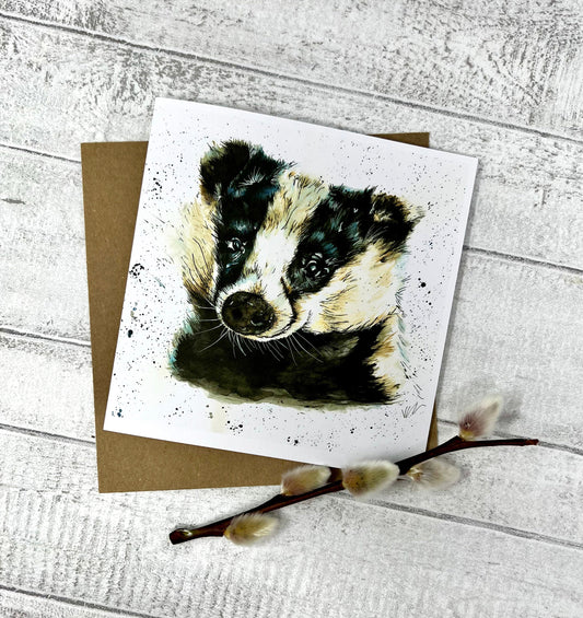 Cedric the Badger Greetings Card