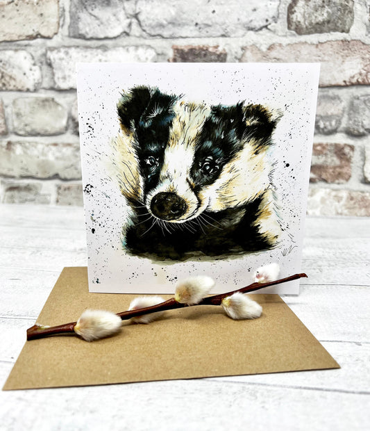 Cedric the Badger Greetings Card