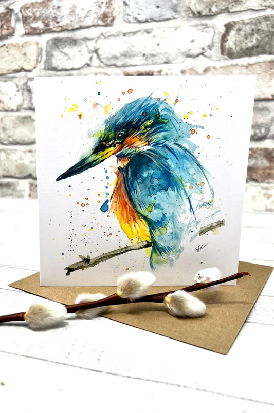 Fraser the Kingfisher Greetings Card