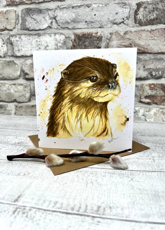 Olive the Otter Greetings Card
