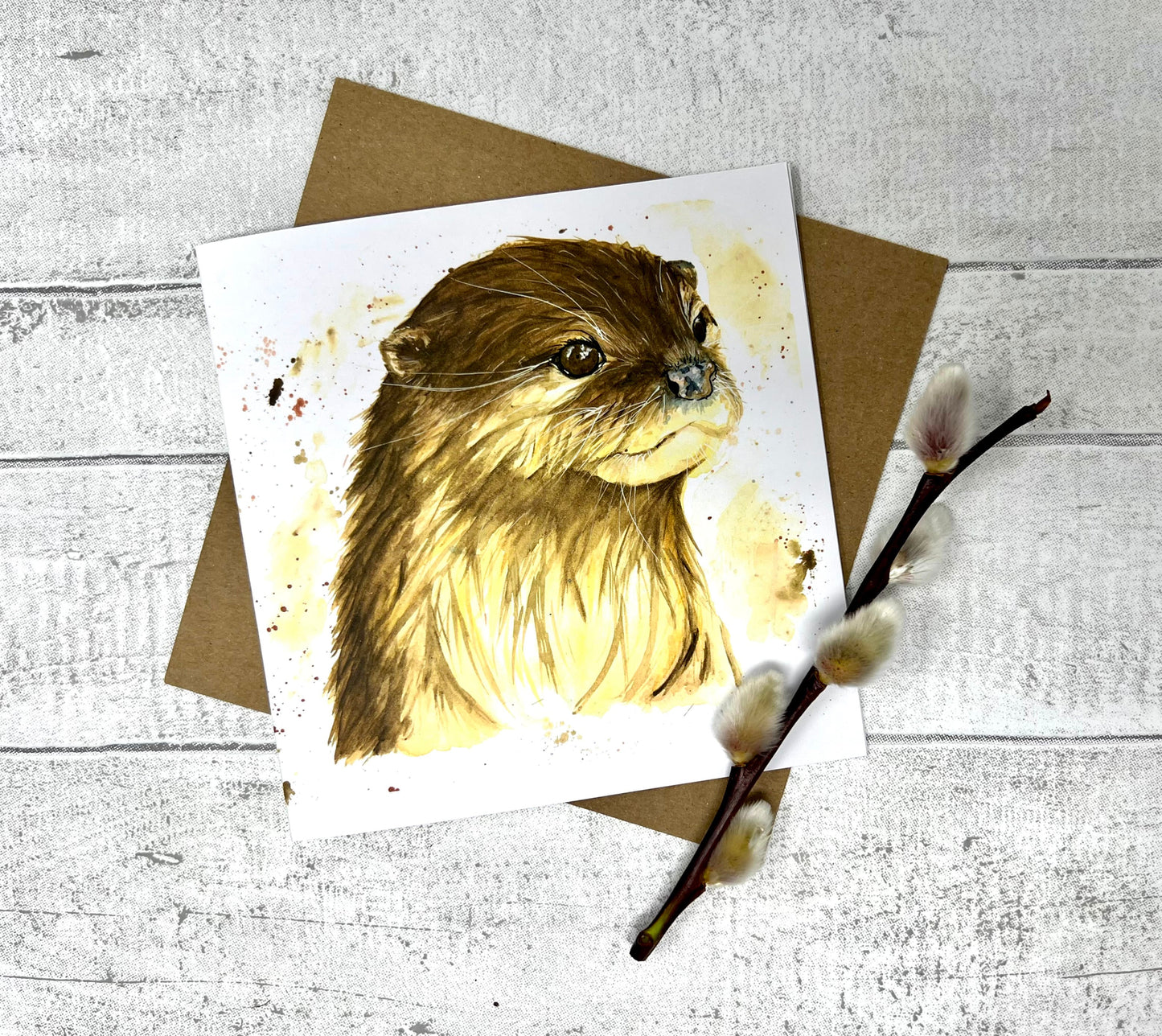 Olive the Otter Greetings Card