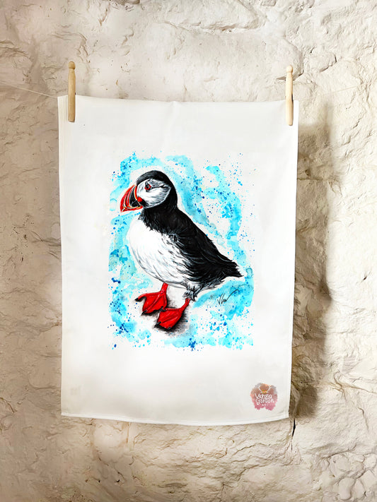 Piper the Puffin Cotton Tea Towel