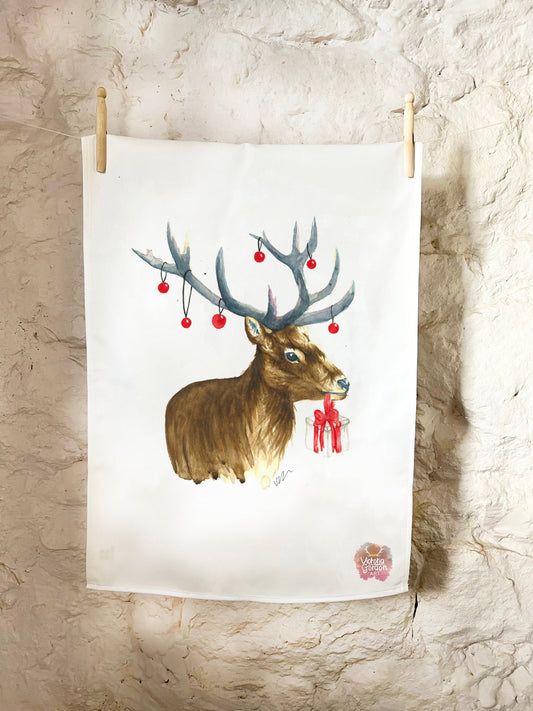 Dasher the Deer Christmas Tea Towel - Second Sale